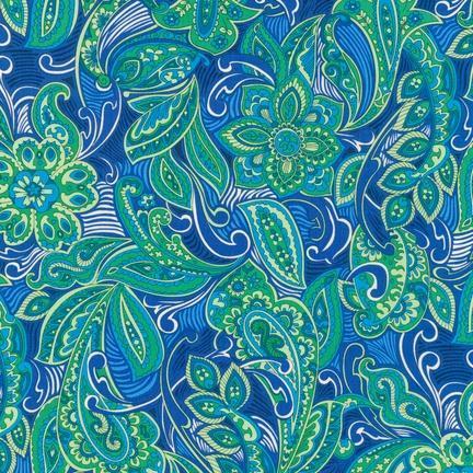 Blooming Paisley in Blue
